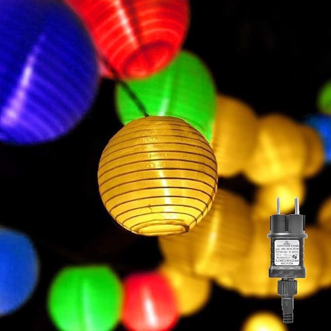 kolorowe lampki lampiony zewnętrzne 20 led