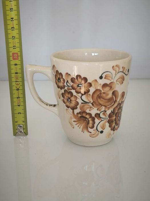 Kubek malowany Włocławek Jola PRL sygnowany