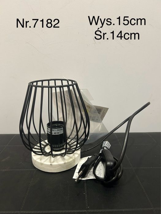 Lampka stołowa, lampka nocna z marmurową podstawą nr.7182