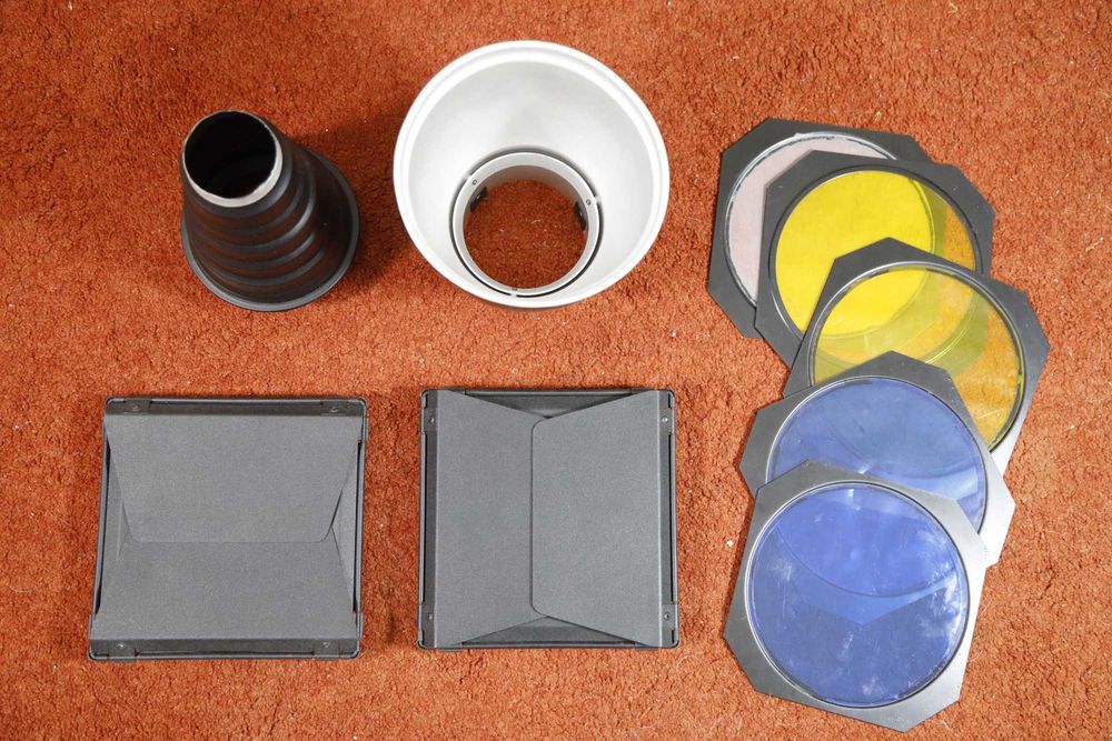 Acessórios flash de estudio com encaixe bowens