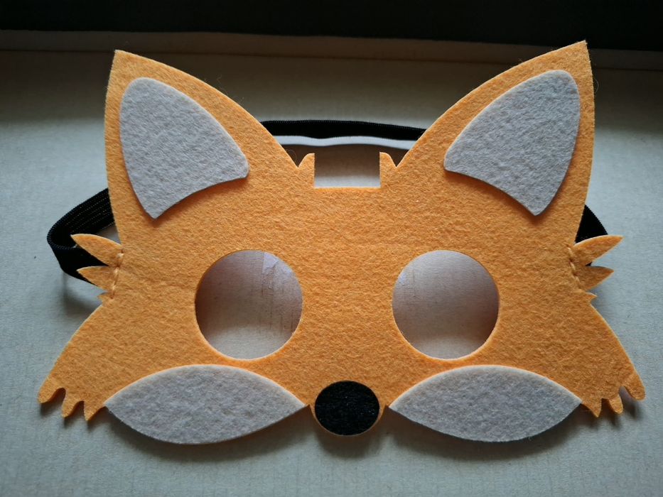 Маска дитяча. Ведмідь. Єнот. Лисиця. Їжак. Садочок