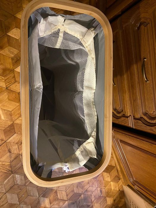 Kosz wolnostojący na pranie Songmics 65l szary