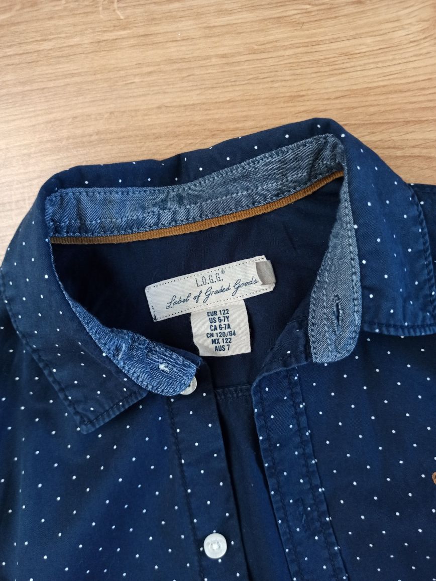Koszula H&m 116-122 granatowa