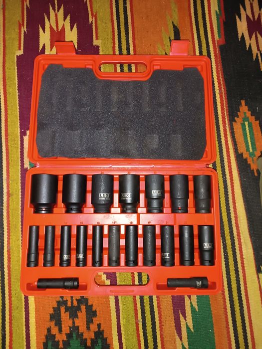 Набір подовжених ударних головок LEX LXIS20E 1/2 10-38 мм