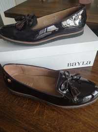 BAYLA buty mokasyny rozm. 37 burgundy