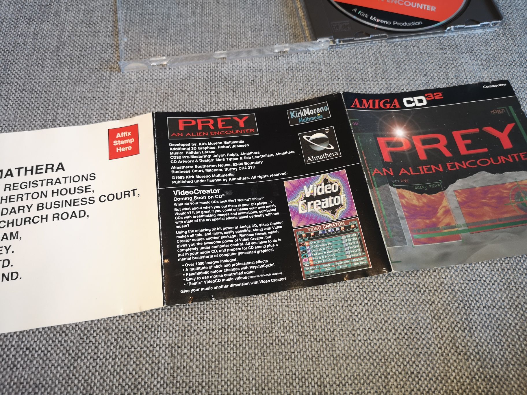 Prey AMIGA CD32 gra (stan bdb+) kioskzgrami