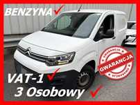 Citroën Berlingo  L1H1  BENZYNA 110KM Klima VAT-1 3Osobowy Tempomat GPS