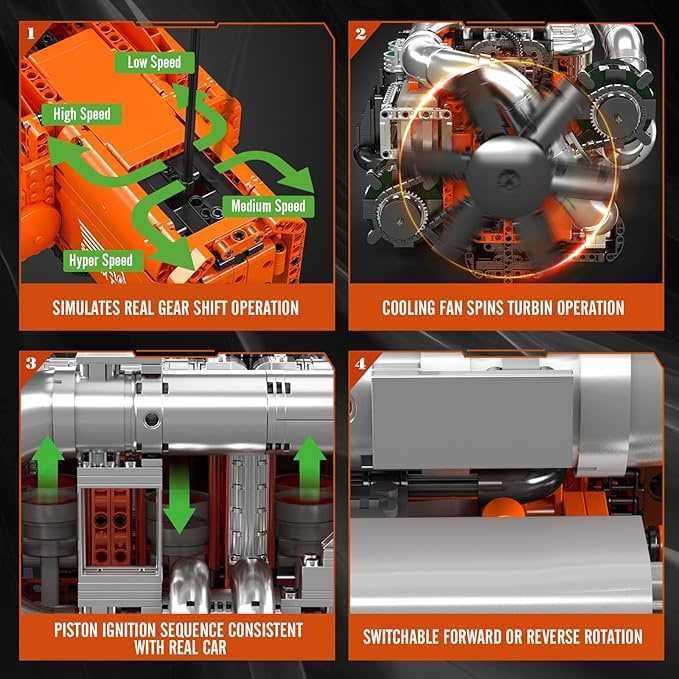 Mould King 10200 Двигун вантажівки Scania з коробкою передач. 3226 дет