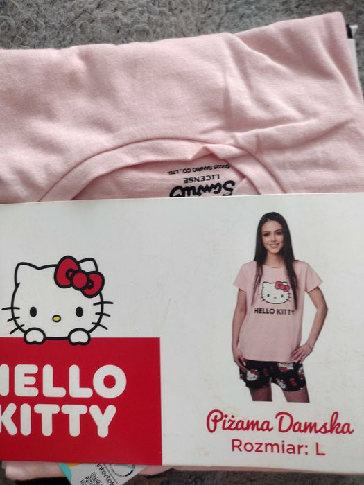 Piżama damska dwuczęściowa L hello kitty bawełniana