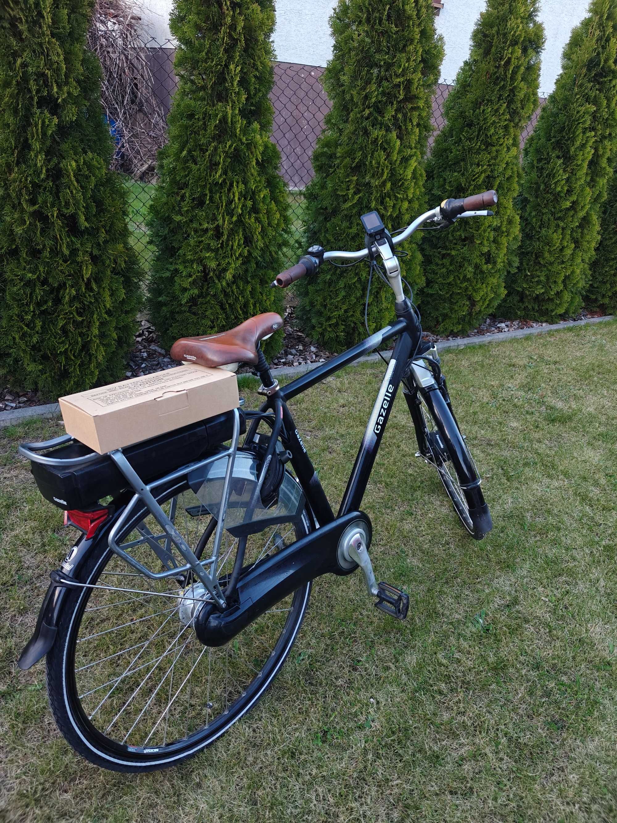 Rower elektryczny Gazelle orange C+, nowa ładowarka