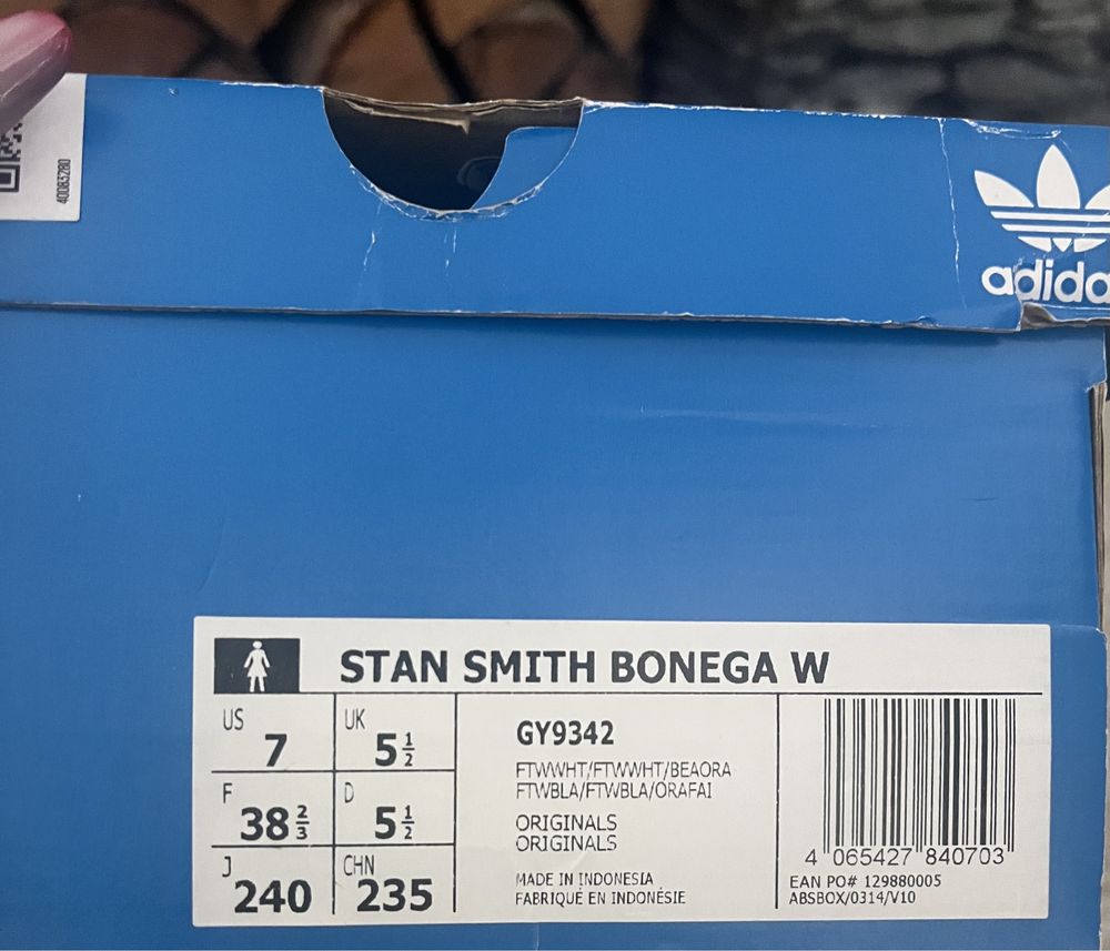 Buty sneakersy adidasy Adidas Stan Smith Bonega W GY9342 na platformie