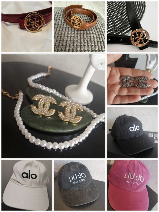 Opis biżuteria damska broszka kolczyki naszyjnik jak cc ysl dior gucci