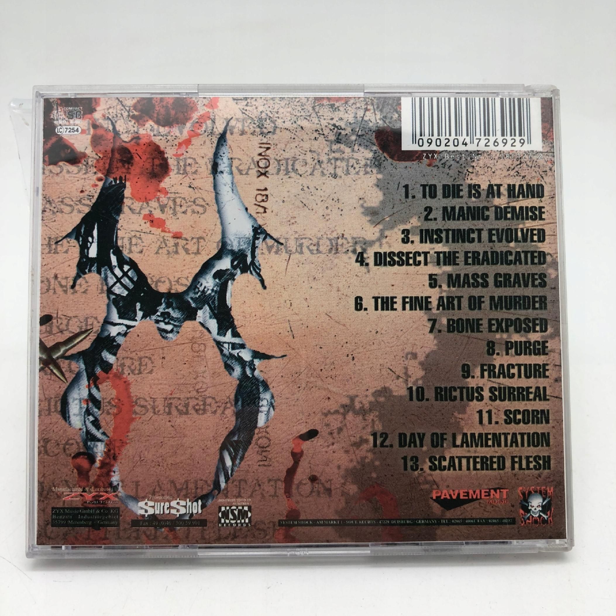 cd - malevolent creation - the fine art of murder metal