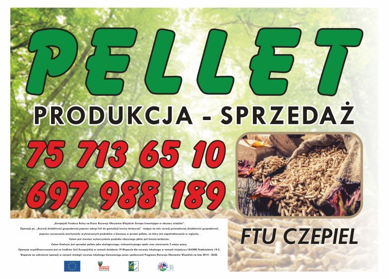 Pellet workowany po 15kg 1t 6mm