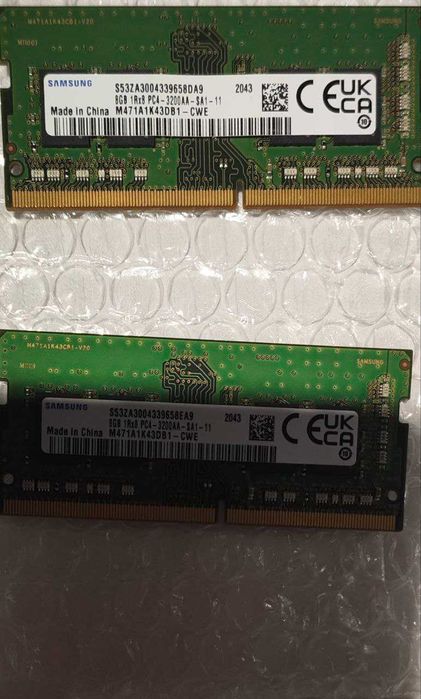 Samsung 16 GB SO-DIMM DDR4 3200 MHz (M471A1K43DB1-CWE) X2 по 8 GB