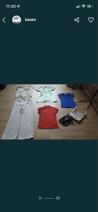 Zestaw paka odzieży damskiej roz. M + buty roz. 40 + torebka