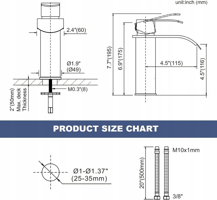 Bateria Umywalkowa Stojąca Arcora Srebrny