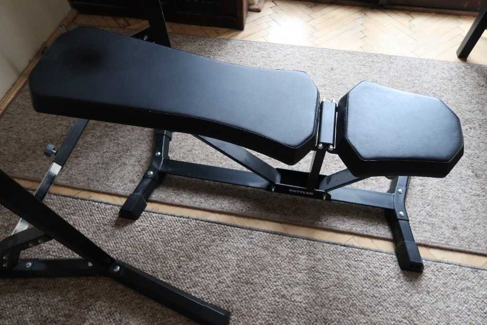 Kettler stojak Vector, ławka Alpha, gryf 15kg