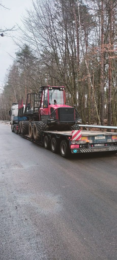 Transport niskopodwoziowy tiefbett laweta gabaryt niskopodwozie usługi