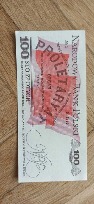 Banknot nieobiegowy PRL, 100 zł, seria TE, 1988 r.