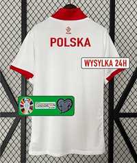 Koszulka reprezentacji Polski Euro 2024 z napisem POLSKA