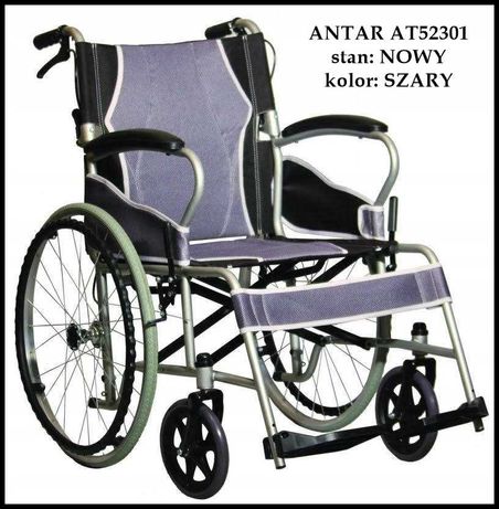 Wózek inwalidzki Antar AT52301 składany 13kg Nowy