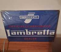 Placa decorativa Vintage "LAMBRETTA" Dealer - NOVA!