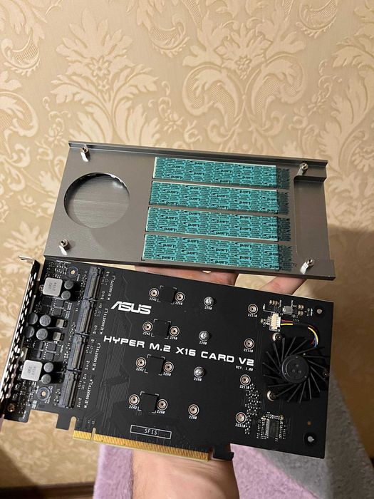 Адаптер для m.2 Asus hyper m.2 x16 card v2