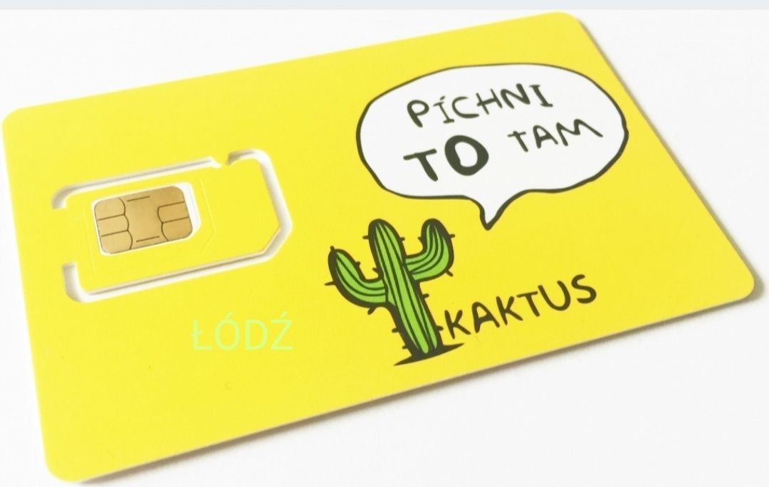 Czeska karta sim Kaktus 1GB Działające karty sim Nie Zarejestrowane