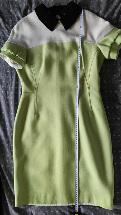 Sukienka midi Simple tuba dopasowana L 40 wełna na święta Wielkanoc