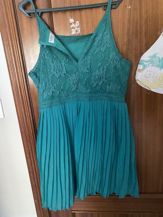 Vestido verde água