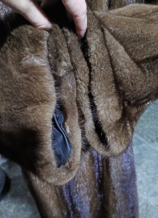 Большой размер. Ог 130см. В пол. Норковая шуба. Манто