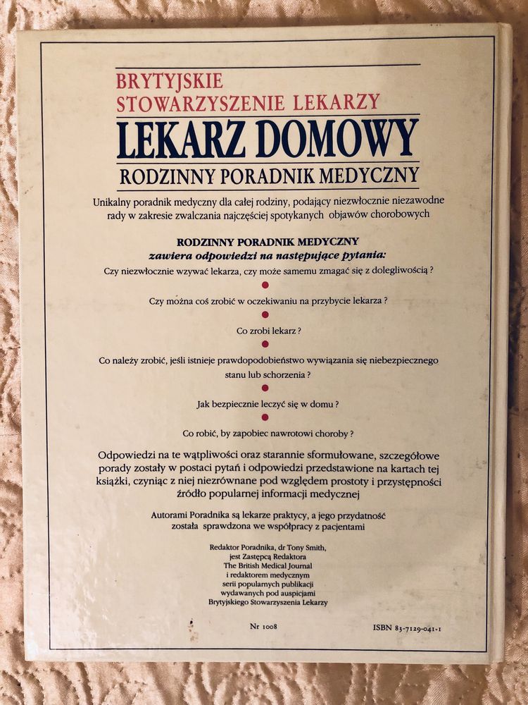 Książka - Lekarz domowy, rodzinny poradnik medyczny