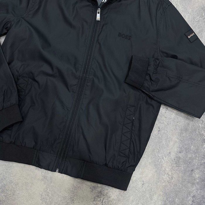 Чорна чоловіча вітровка Hugo Boss(розмір M-8XL)
