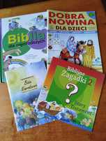 Książki religijne dla dzieci - Biblia dla najmłodszych+ 3 inne książki