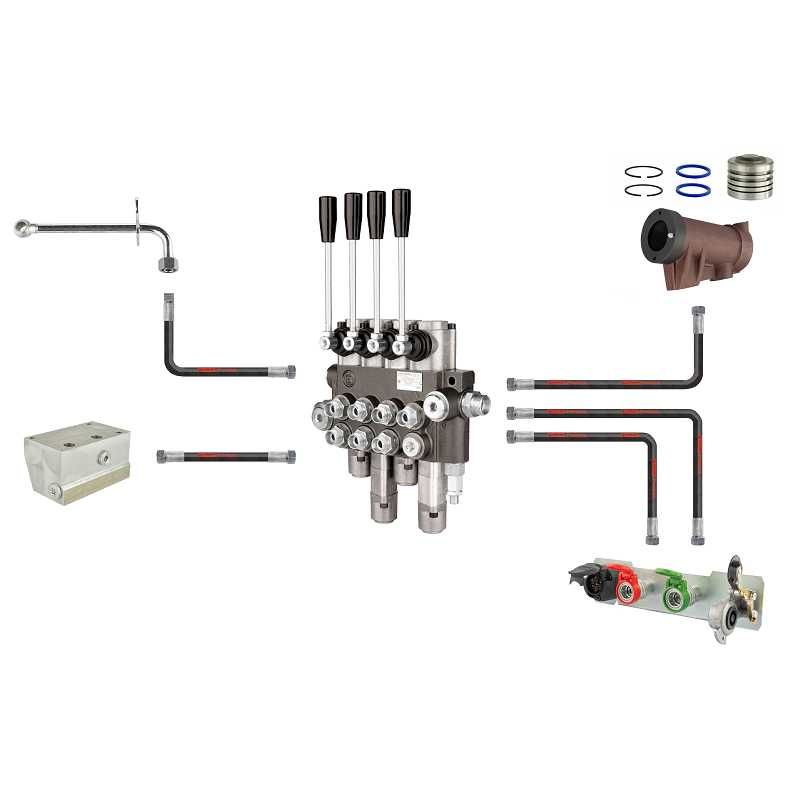 Hydraulika C-360 C360 3P tłok adapter rozdzielacz