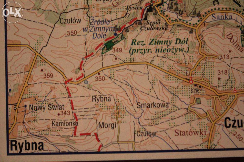 Gmina Zabierzów-mapa-szlaki turystyczne-865