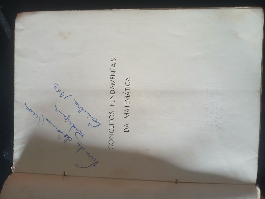 Conceitos fundamentais da matemática, Bento de Jesus Caraça, 1958