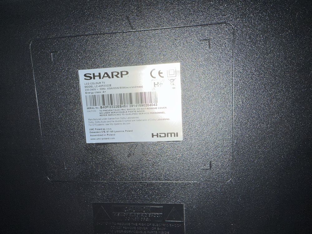 Sharp 40 led jak nowy sprawny.