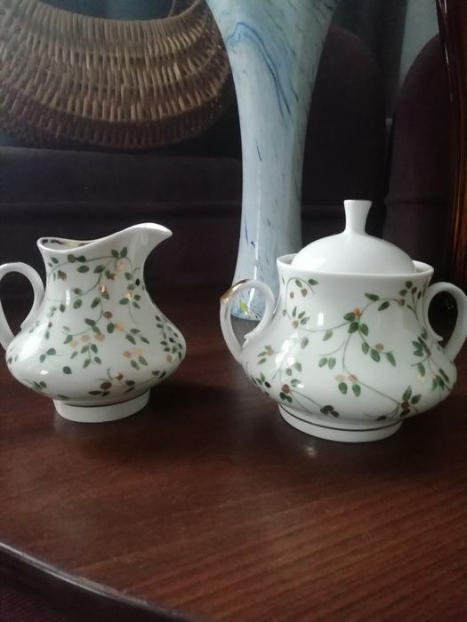 Ваза стекло, чашка, чайник сахарница Довбыш Городница ссср