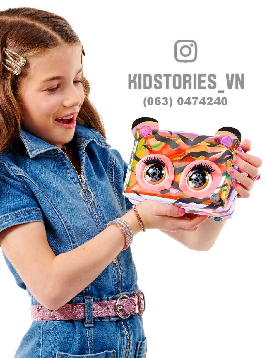 Інтерактивна сумочка purse pets з очима тигр purrisma tiger пурс петс