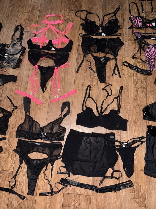 Еротична білизна белье ліф труси гартери пояс латекс комплект