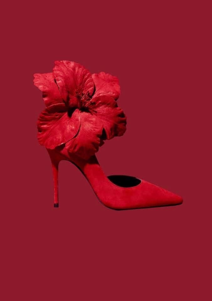 Sapatos de salto vermelhos