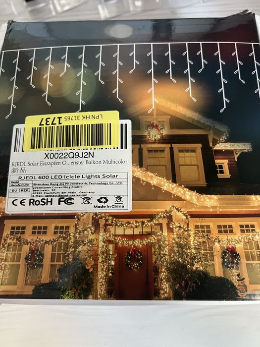 Сонячні різдвяні вогні / гірлянди-«сосулькі» з дистанційним керуванням