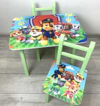 Детский столик со стульчиками с изображением Щенячий патруль