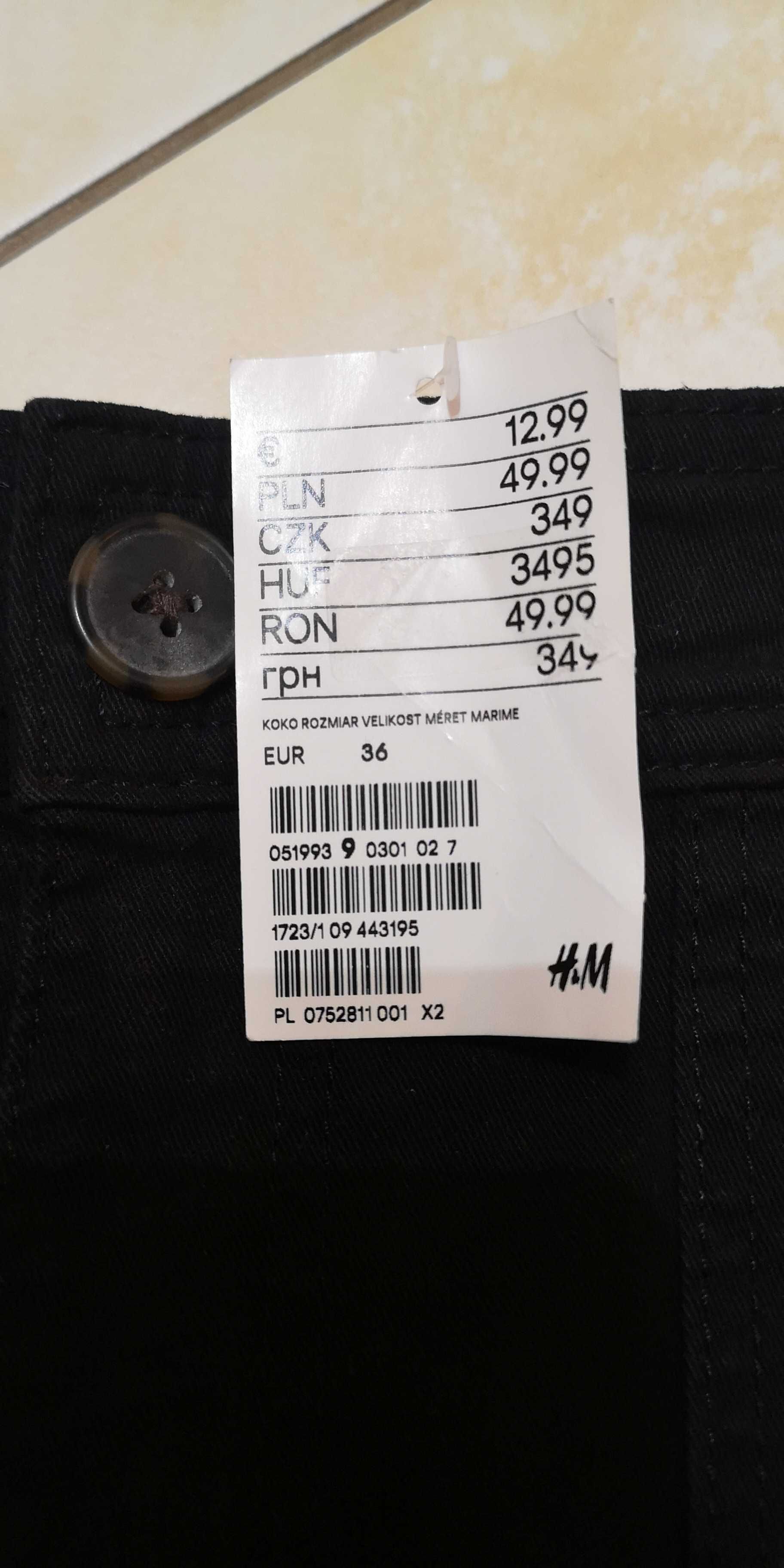 Szorty czarne H&M 36 Nowe!