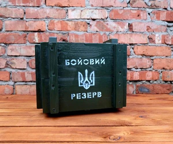 Подарочный набор Мина в деревянном ящике для мужчины военного