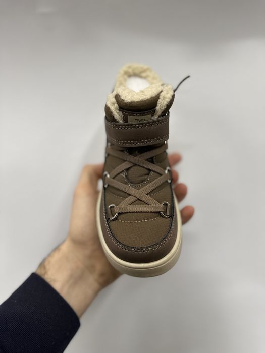 Черевики на зиму 26-32, коричневі ботинки на овчині,пакунок малюка