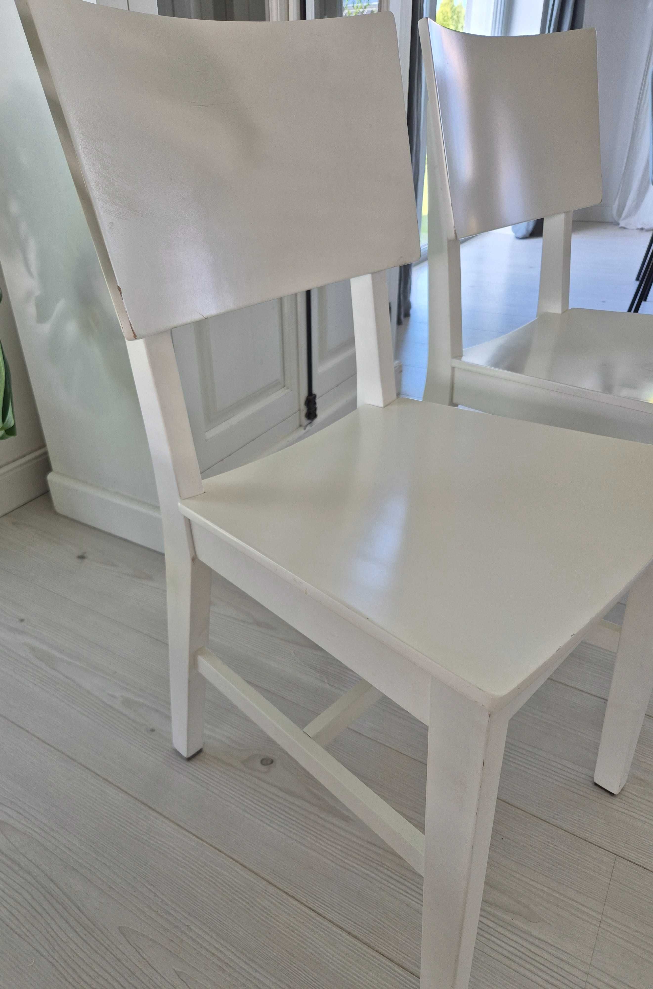 Ikea krzesło białe drewniane 2 sztuki 2 krzesła drewniane