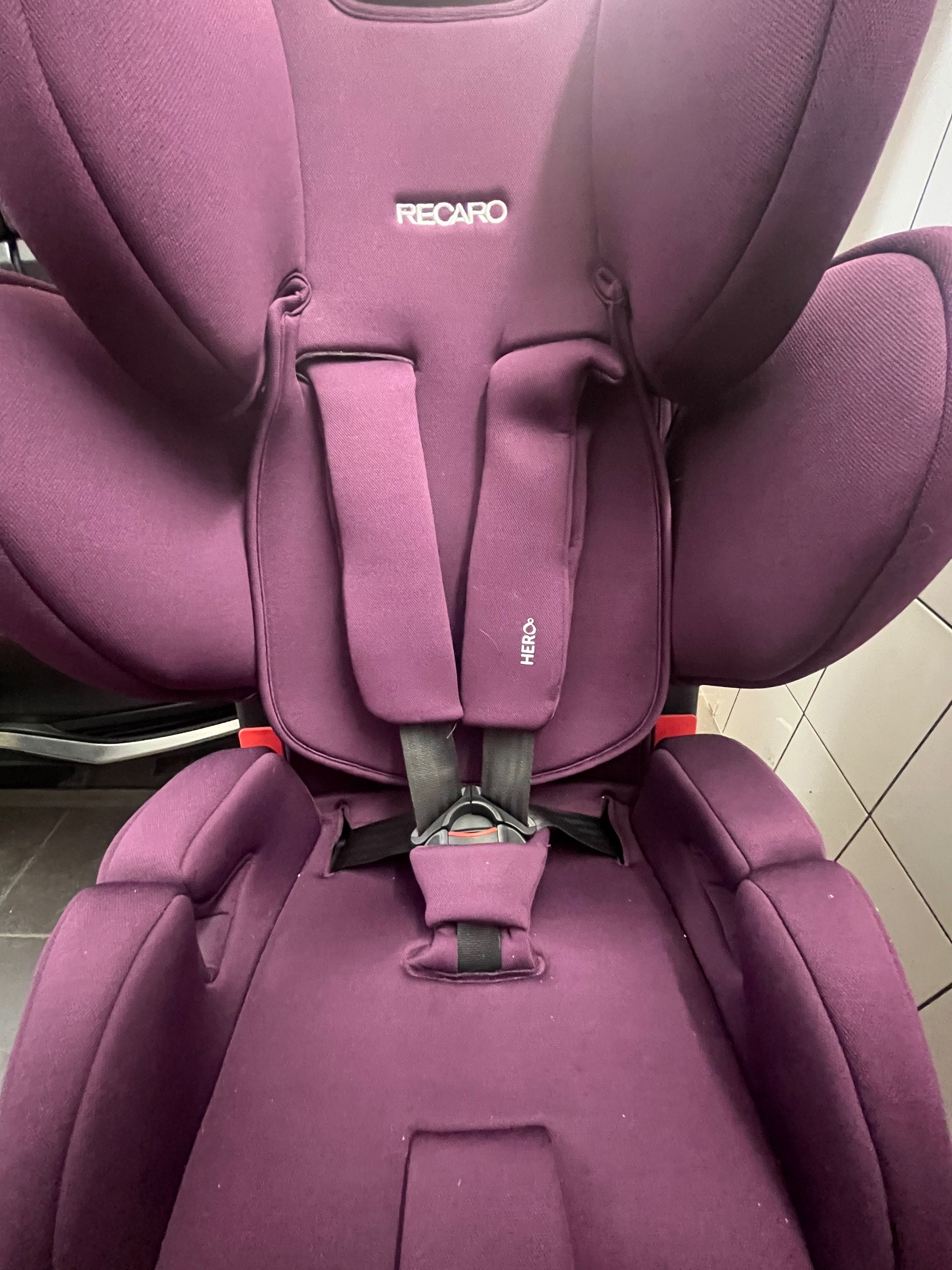 Recaro Young Sport Hero - piękny fiolet, niewiele używany, 9-36 kg